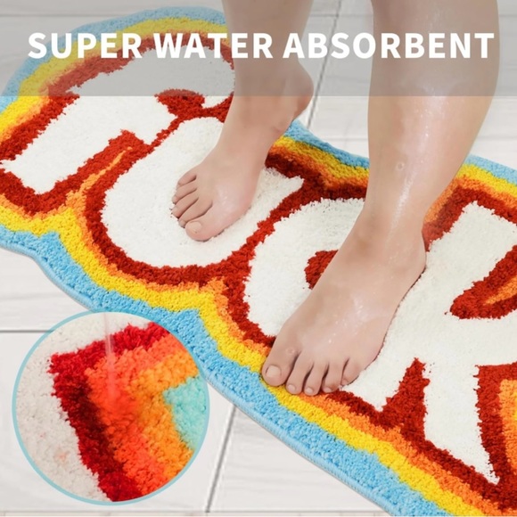 Plush Rug for Bedroom Dorm Home Bath Mat Washable Absorbent 33 x 17 - Picture 4 of 12